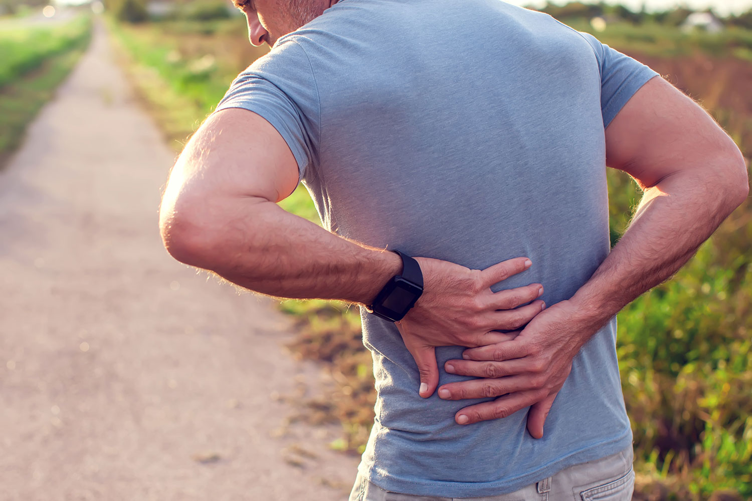 man with lower back pain